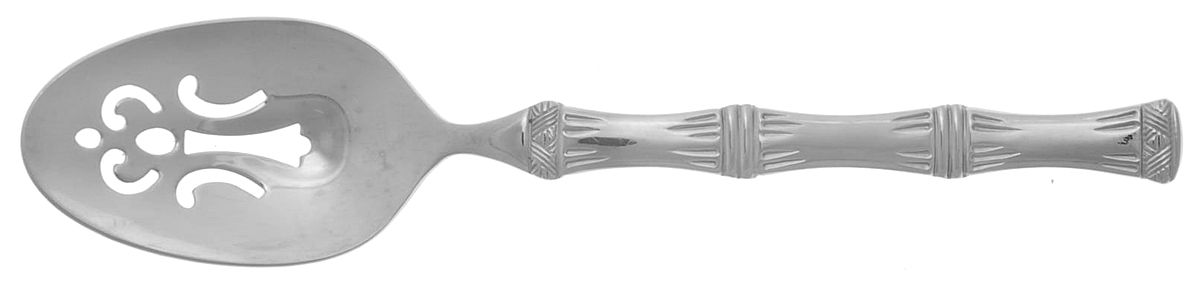 Bamboo (Stainless) Pierced Tablespoon (Serving Spoon) by Cuisinart Flatware-1