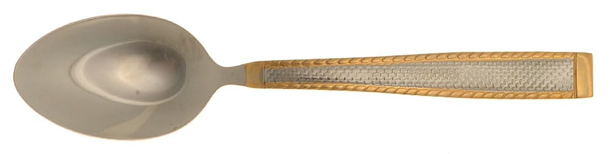 Gold South Hampton (Stainless, Gold Accent) Tablespoon (Serving Spoon) by Cambridge Silver-1