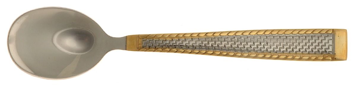 Gold South Hampton (Stainless, Gold Accent) Sugar Spoon by Cambridge Silver-1