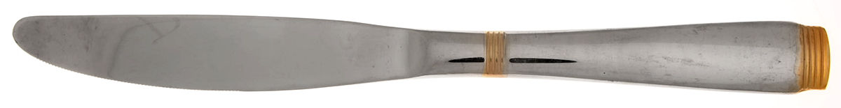 Metro-Gold Accent (Stainless, Gold Accent) Modern Solid Knife by Cambridge Silver-1
