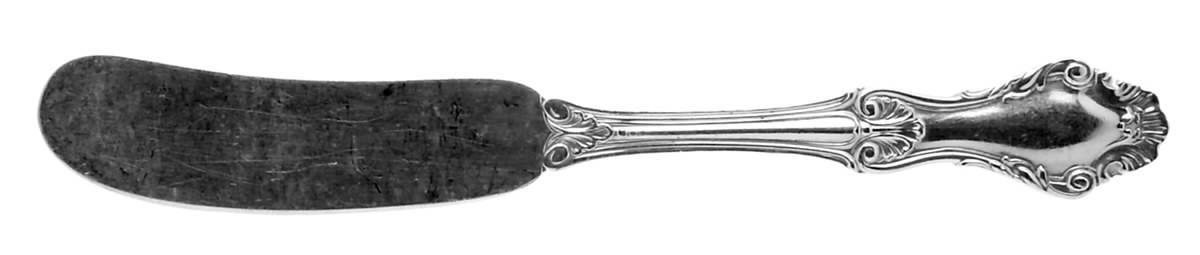 Georgian Shell (Sterling, 1948, No Monograms) Flat Handle Butter Spreader by Concord-1