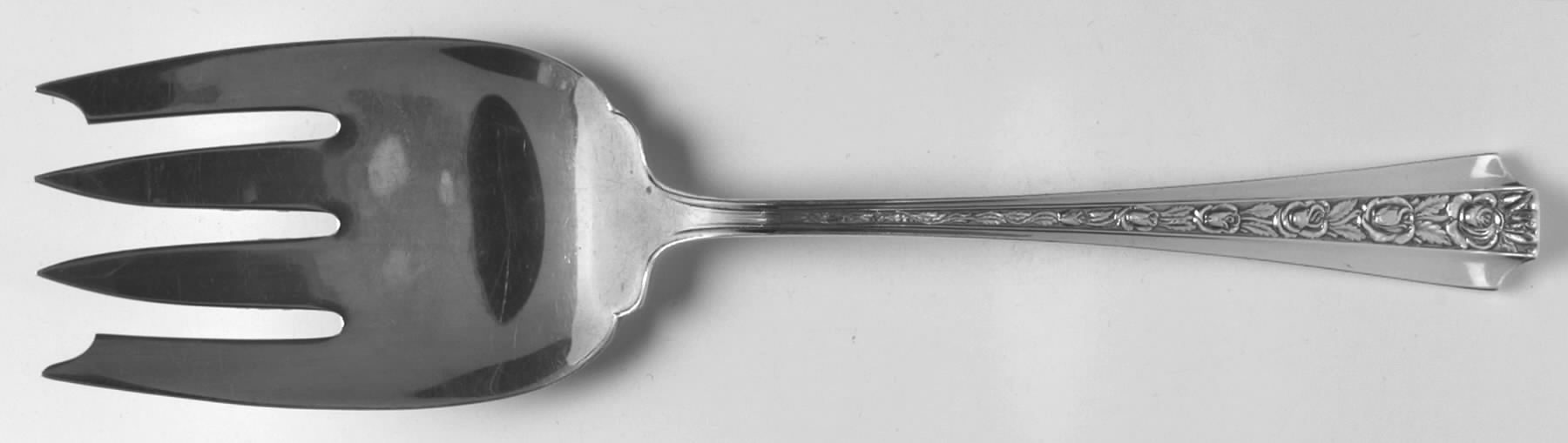 Talisman Rose (Sterling) Solid Salad Serving Fork by Concord-1