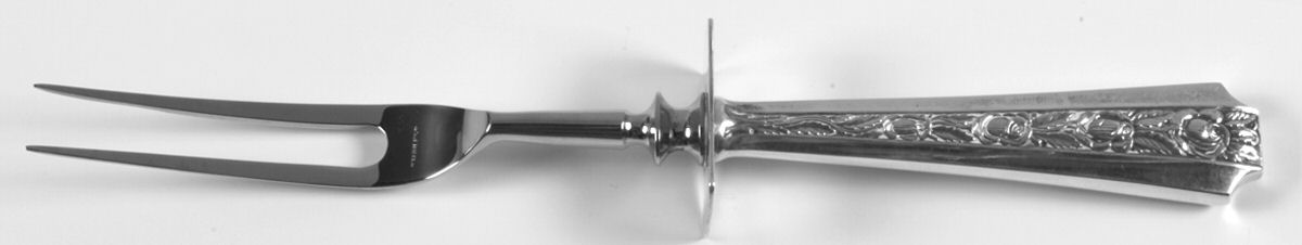 Talisman Rose (Sterling) Large Stainless-Prong Roast Carving Fork by Concord-1