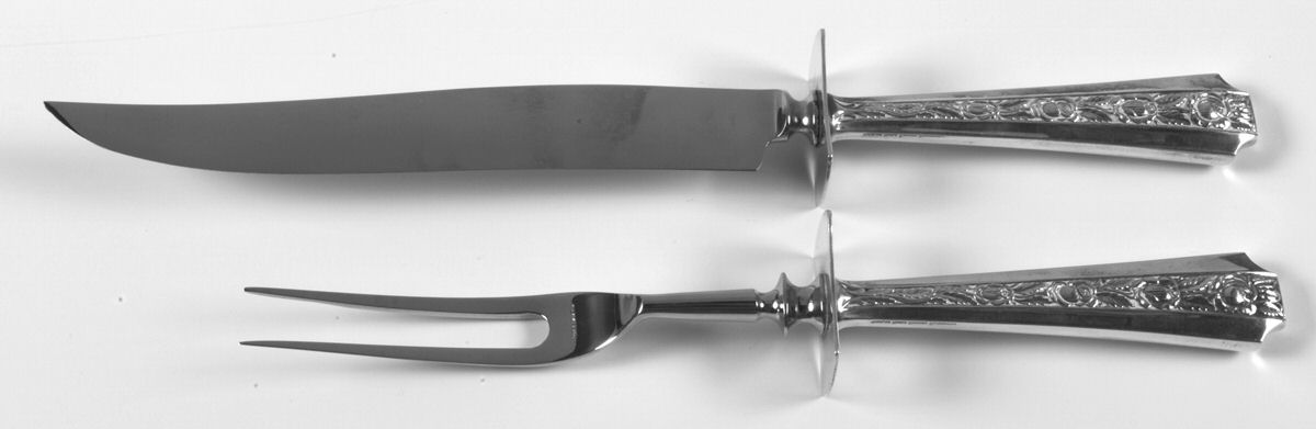 Talisman Rose (Sterling) Large 2-Piece Roast Carving Set w/Stainless Blade by Concord-1