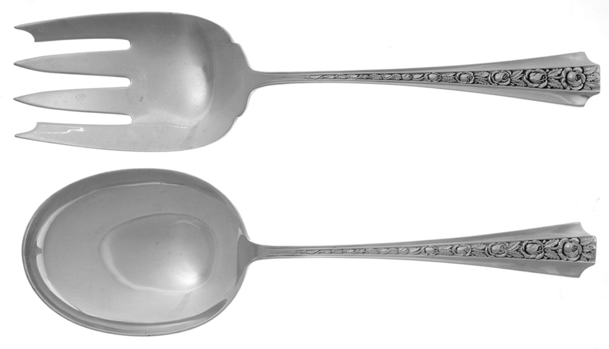 Talisman Rose (Sterling) (2 Pc) Solid Salad Set by Concord-1