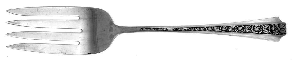 Talisman Rose (Sterling) Medium Solid Cold Meat Serving Fork by Concord-1