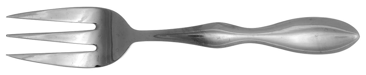 Vanity (STAINLESS) Medium Solid Cold Meat Serving Fork by Cambridge Silver-1