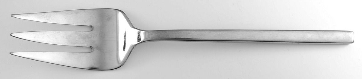Chop-Conversation (Stainless) Large Solid Cold Meat Serving Fork by Cambridge Silver-1