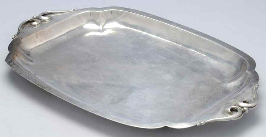 S31 (Sterling, Hollowware) 14" Rectangular Tray by Cellini-1