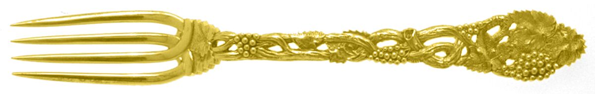 Chased & Pierced Vine- Gold Fork by CJ Vander-1