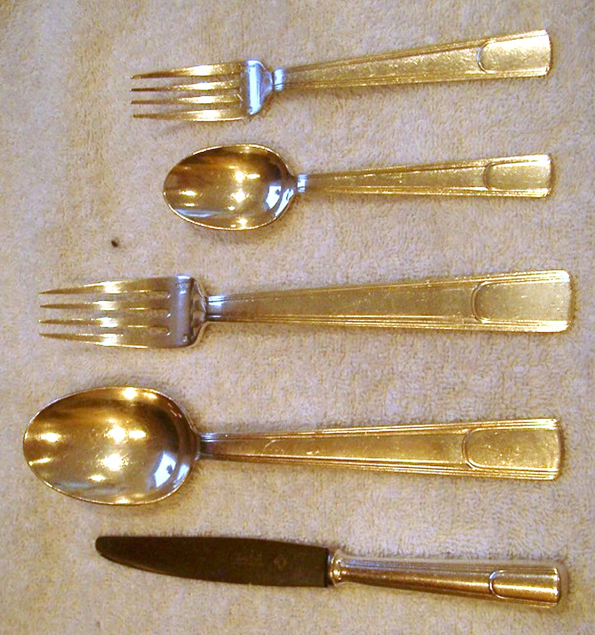 Gabon (Silverplate) Fork by Christofle France-1