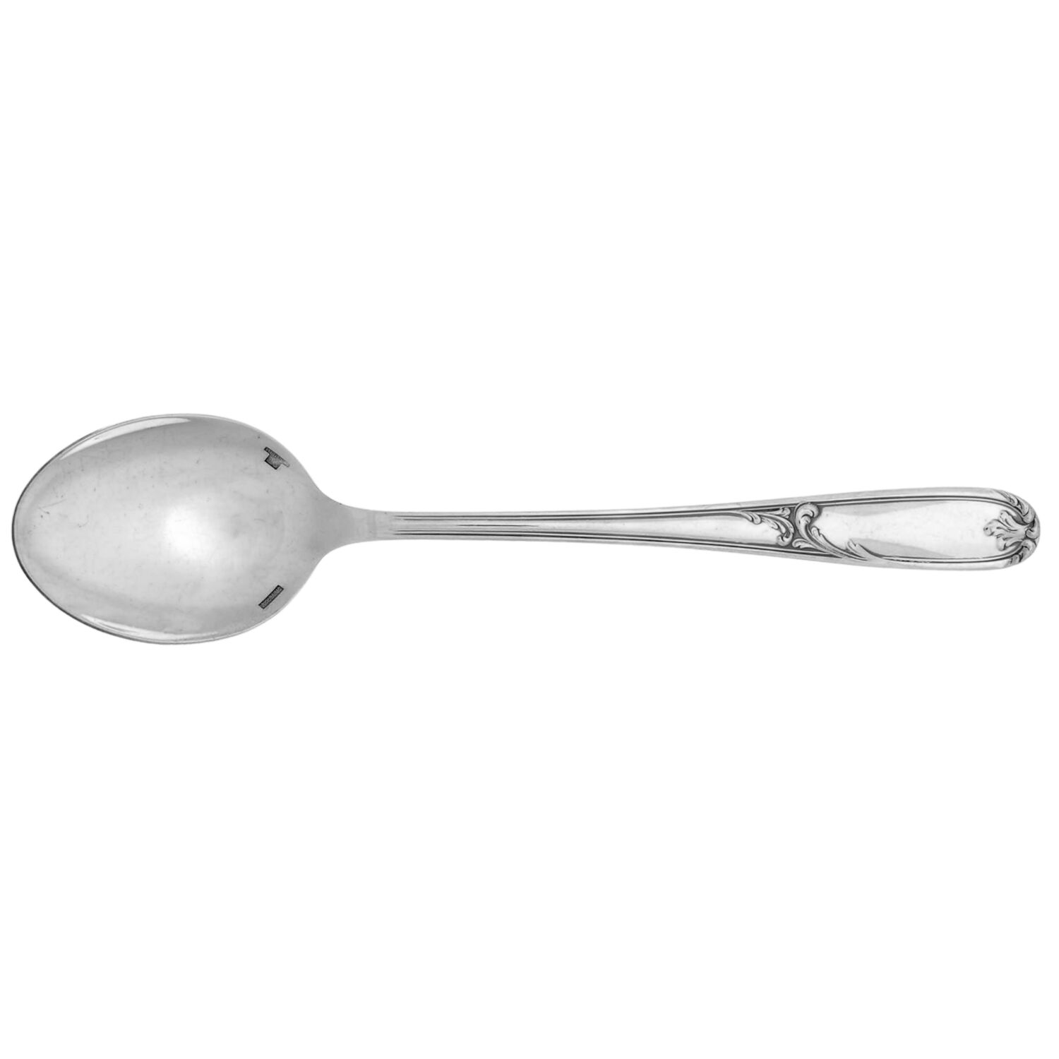 CTF43 (SILVERPLATE) Solid Salad Serving Spoon by Christofle France-1