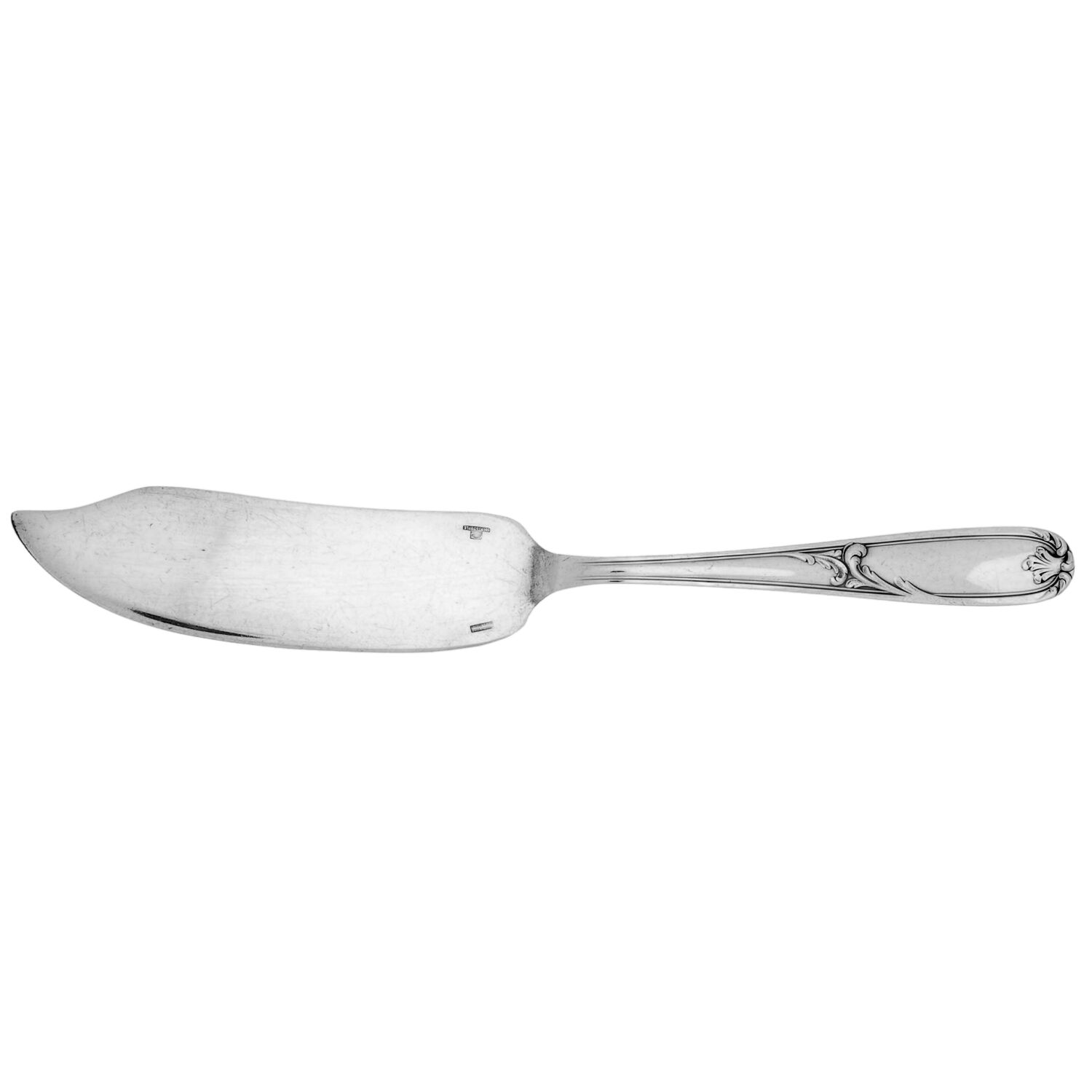 CTF43 (SILVERPLATE) Small Solid Fish Serving Knife by Christofle France-1