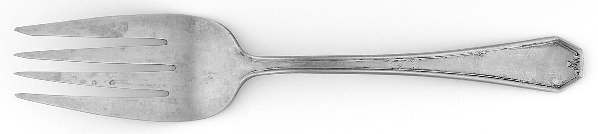 CNS1(SILVERPLATE) Small Solid Cold Meat Serving Fork by Continental Silverplate-1