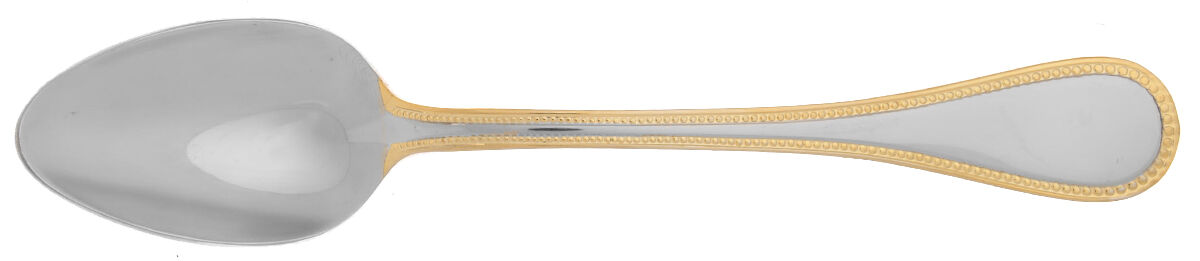 Parisienne (Stainless, Gold Accent) Place/Oval Soup Spoon by Cambridge Silver-1