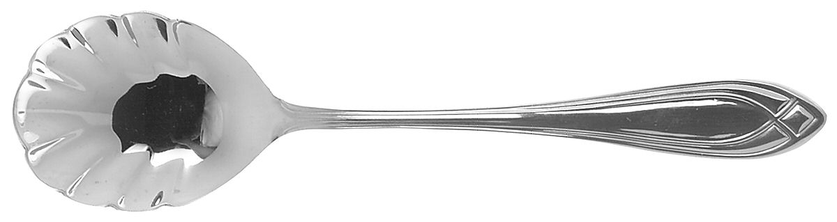 Arcadia (Stainless) Sugar Shell Spoon by Cuisinart Flatware-1