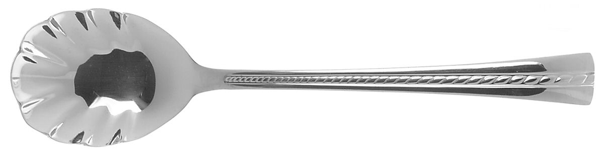 Newport Twine (Stainless) Sugar Shell Spoon by Cuisinart Flatware-1