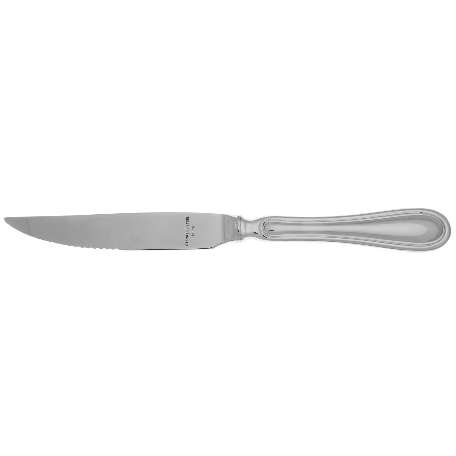 Oxford (Stainless) Steak Knife Individual Hollow, Serrate HC by Calderoni Flatware-1