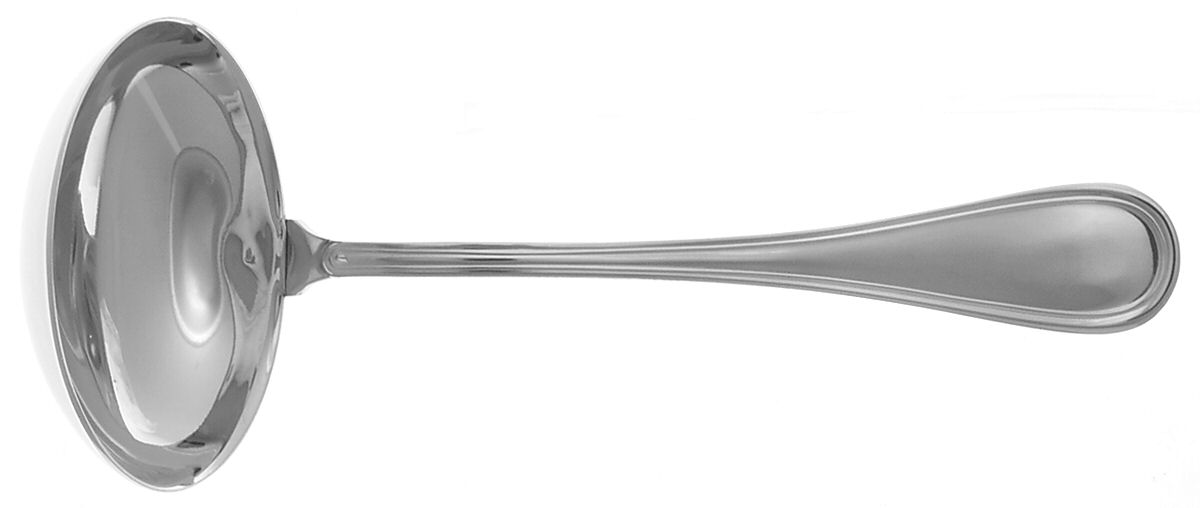 Oxford (Stainless) Solid Gravy Ladle by Calderoni Flatware-1