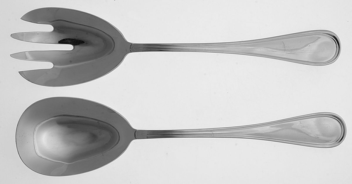 Oxford (Stainless) (2 Pc) Solid Salad Set by Calderoni Flatware-1