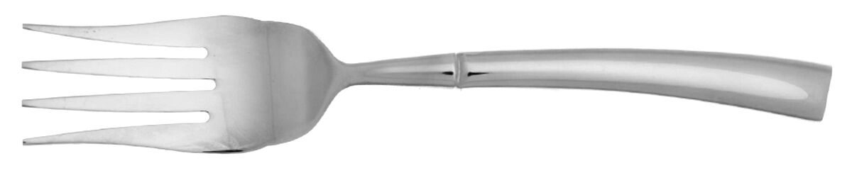 Silhouette Bright (Stainless) Cold Meat Fork Large, Stainless Tines HC by Jean Couzon-1