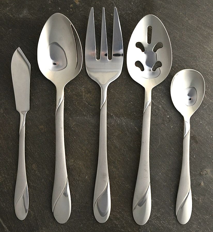 Swirl Sand (Stainless) 5 Piece Hostess Set by Cambridge Silver-1