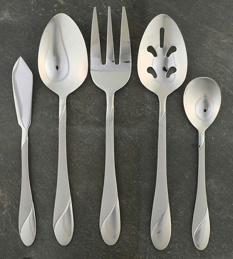 Swirl Sand (Stainless) 45 Piece Starter Set by Cambridge Silver-1