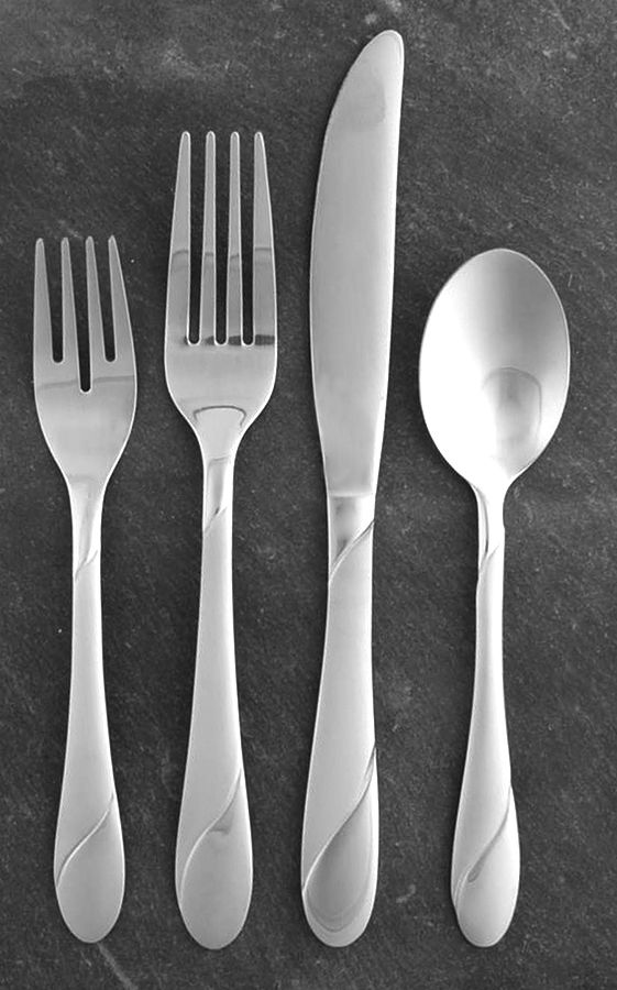 Swirl Sand (Stainless) 4 Piece Place Setting by Cambridge Silver-1