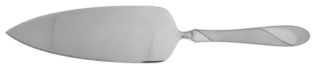 Swirl Sand (Stainless) Pie Server with Serrated Stainless Blade HC by Cambridge Silver-1