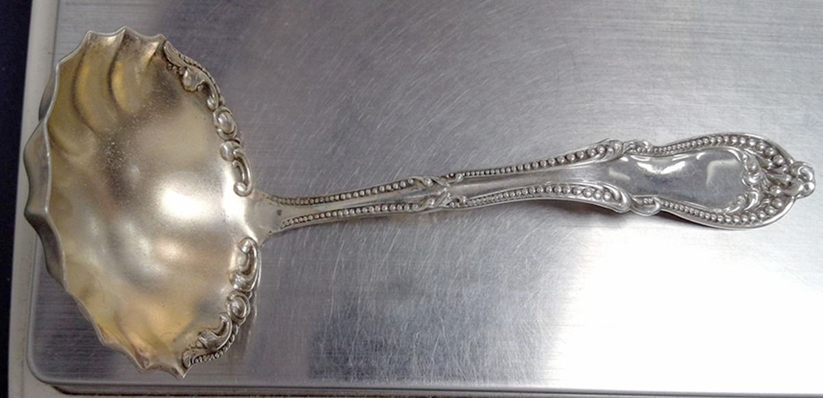 Colonial (Sterling) Solid Piece Cream Ladle by Campbell Metcalf-1