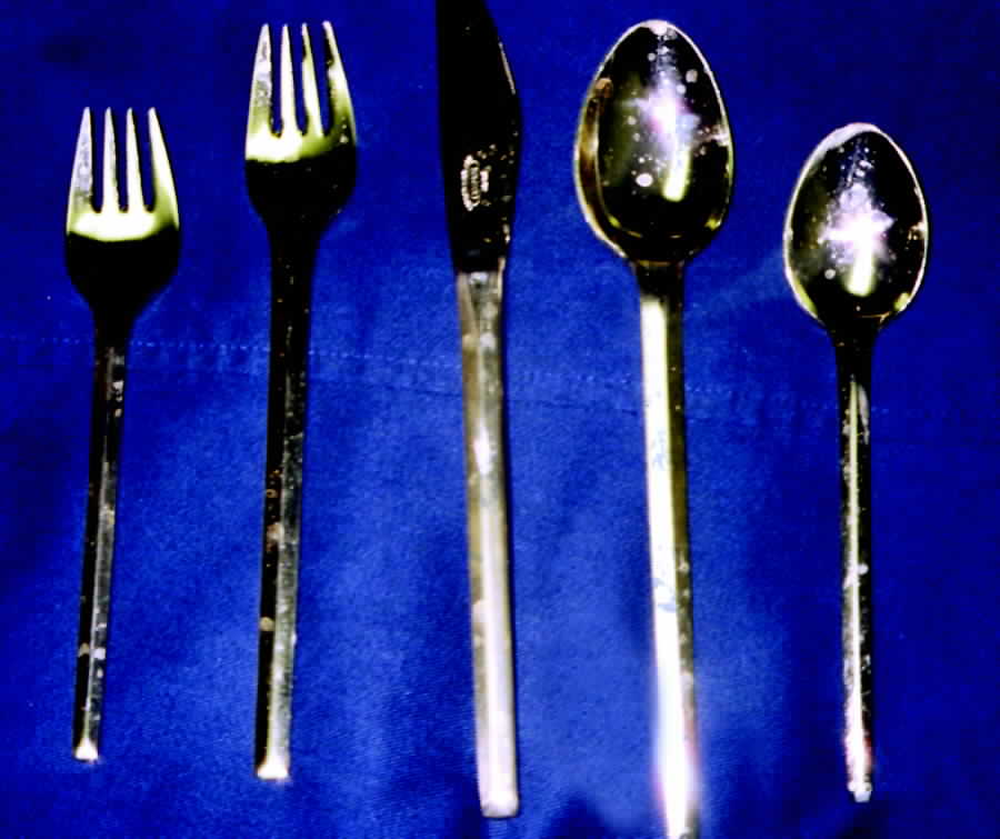 Gold Verme (Gold Electroplate) Fork by Cosmos Products Company-1