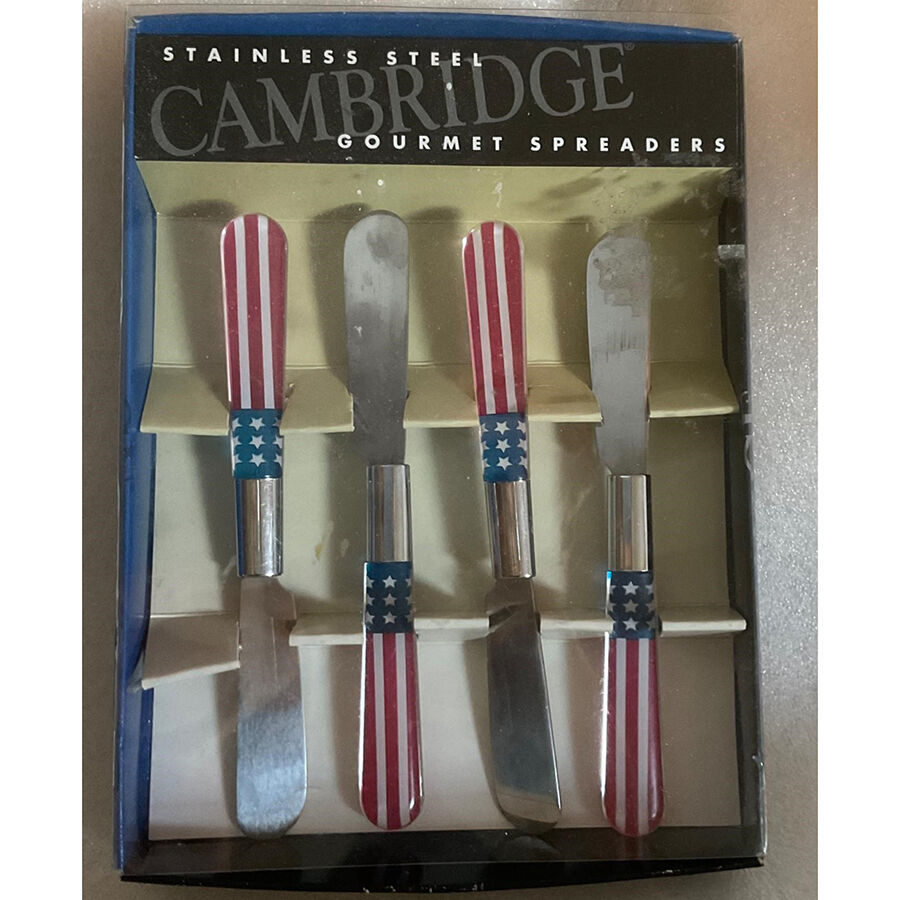 Stars & Stripes (Stainless) Modern Hollow Butter Spreader (Stainless) by Cambridge Silver-1
