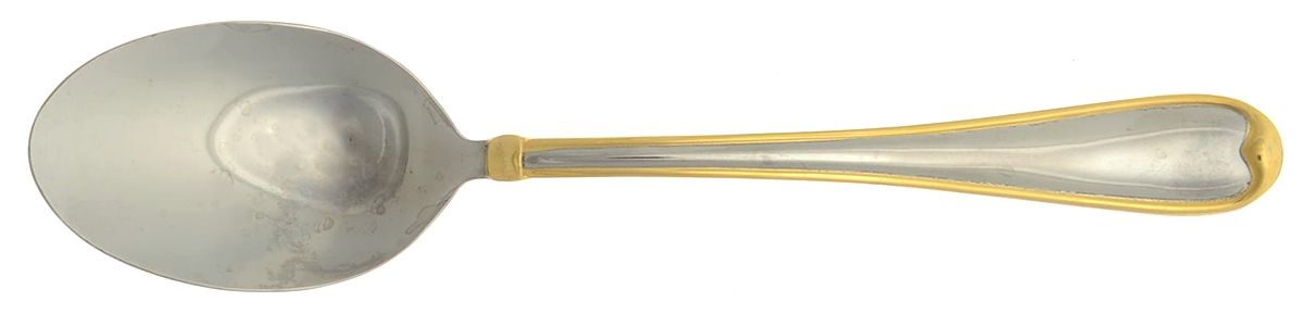 Allure (Stainless, Gold Accent) Tablespoon (Serving Spoon) by Cambridge Silver-1
