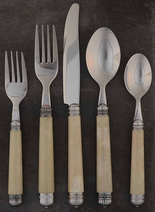 Cabaret-Creme (Stainless, Plastic) 5 Piece Place Setting by Cambridge Silver-1