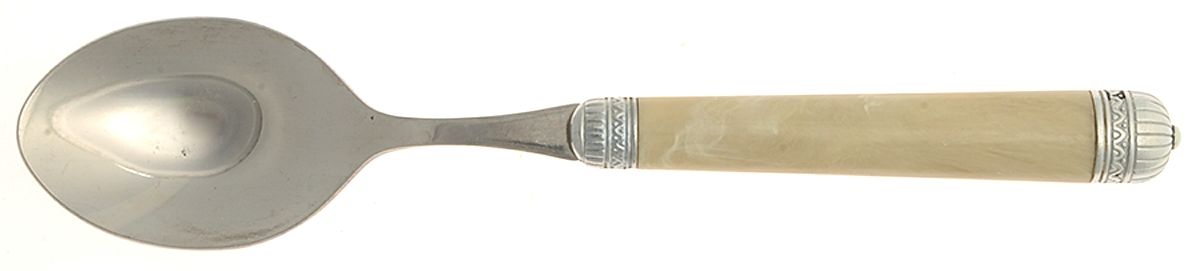 Cabaret-Creme (Stainless, Plastic) Oval Place Soup Spoon by Cambridge Silver-1