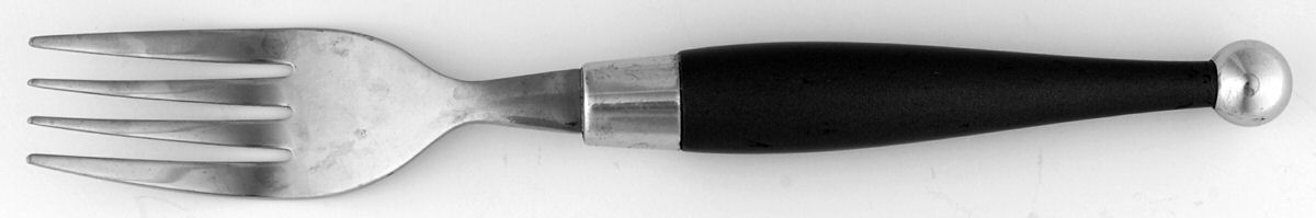 Spectrum-Charcoal (Stainless, Plastic) Individual Salad Fork by Cambridge Silver-1