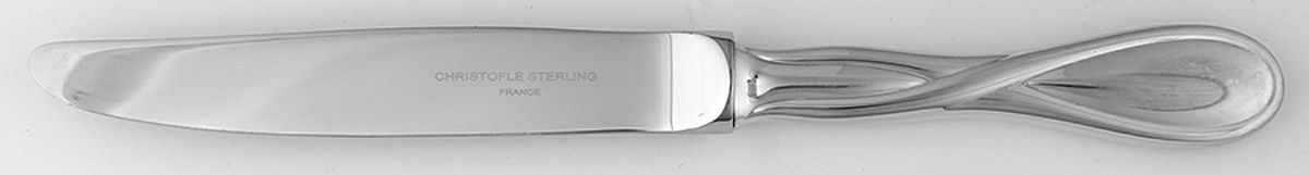 Galea (Sterling) Dessert Knife with Stainless Blade by Christofle France-1