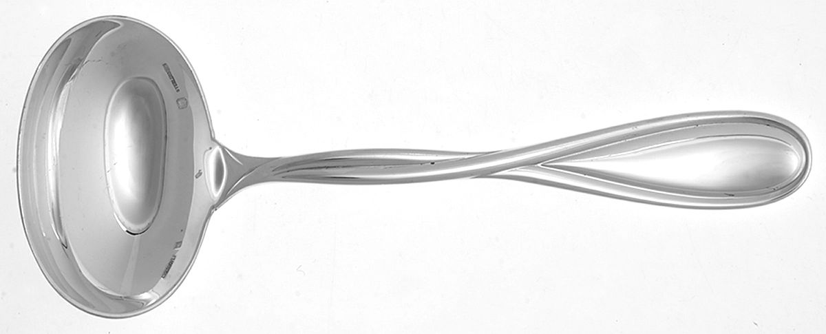 Galea (Sterling) Solid Gravy Ladle by Christofle France-1