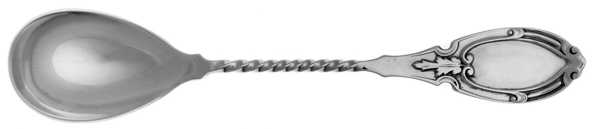 CSV3 (Coin) Egg Spoon by Misc Coin Silver Mfg-1