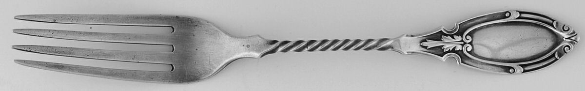 CSV3 (Coin) Dessert Fork by Misc Coin Silver Mfg-1