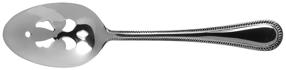 Tuscan Bead (Stainless) Pierced Tablespoon (Serving Spoon) by Cuisinart Flatware-1