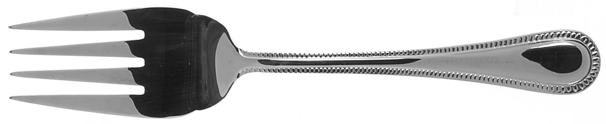 Tuscan Bead (Stainless) Medium Solid Cold Meat Serving Fork by Cuisinart Flatware-1