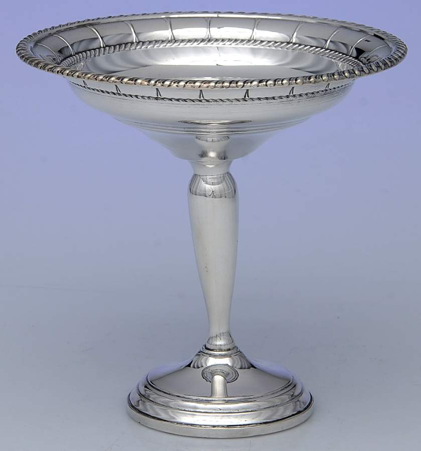 Sterling Hollowware Weighted Round Compote (Height X Width) by Columbia Silver (Sterling)-1