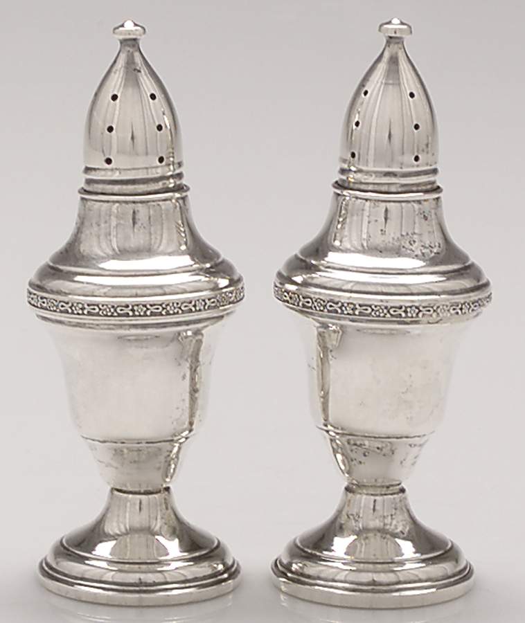 CS1 (Sterling Hollowware) Weighted Salt and Pepper Set by Columbia Silver (Sterling)-1
