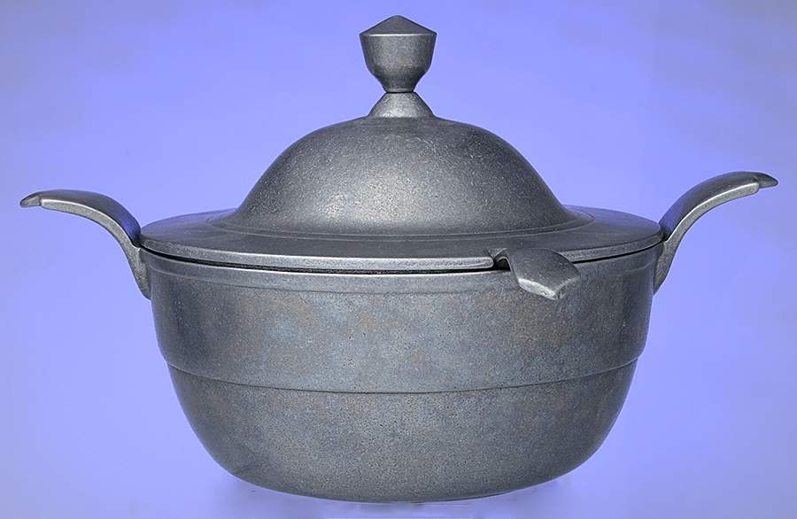 Pewter Hollowware Tureen W/Lid & Ladle by Carson Castings-1
