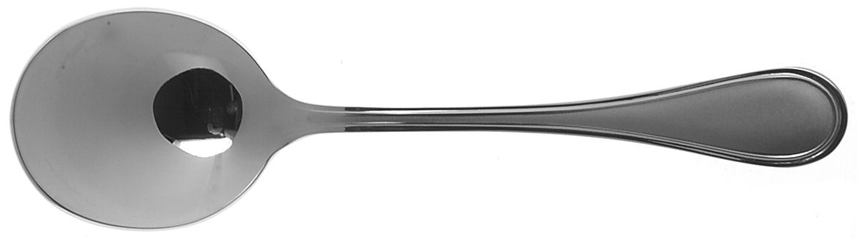 Albi-Calissa (Stainless, Frosted) Round Bowl Soup Spoon (Cream Soup) by Christofle France-1