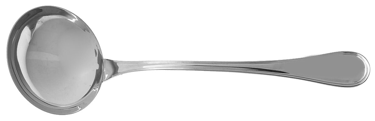 Albi-Calissa (Stainless, Glossy) Solid Soup Ladle by Christofle France-1