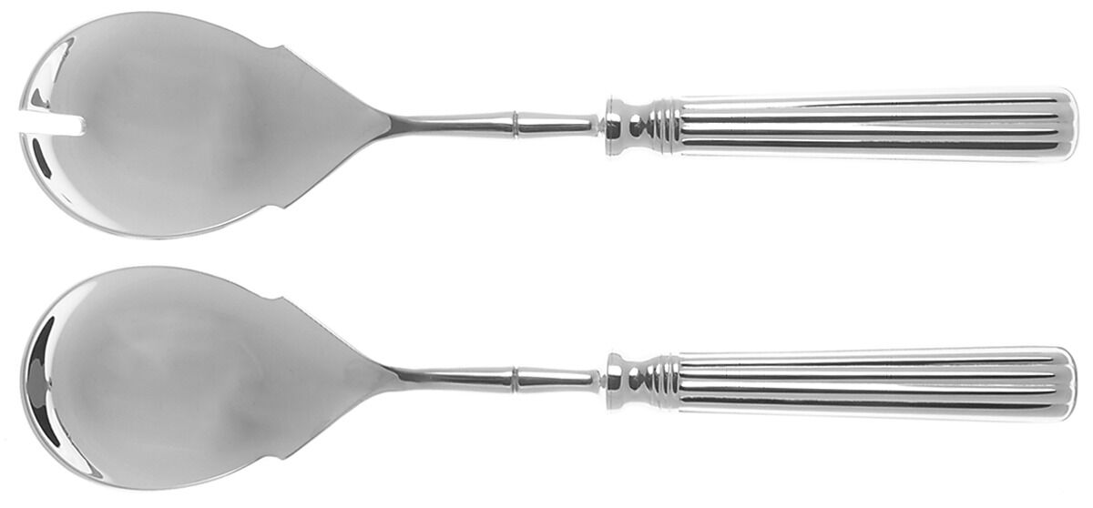 Line (Stainless) (2 Pc) Solid Salad Set by Cutipol-1