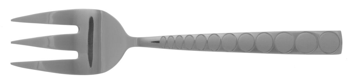 Circles (Stainless) Large Solid Cold Meat Serving Fork by Cambridge Silver-1