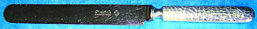 CTF58 (Silverplate) Blunt Solid Knife with Bolster by Christofle France-1